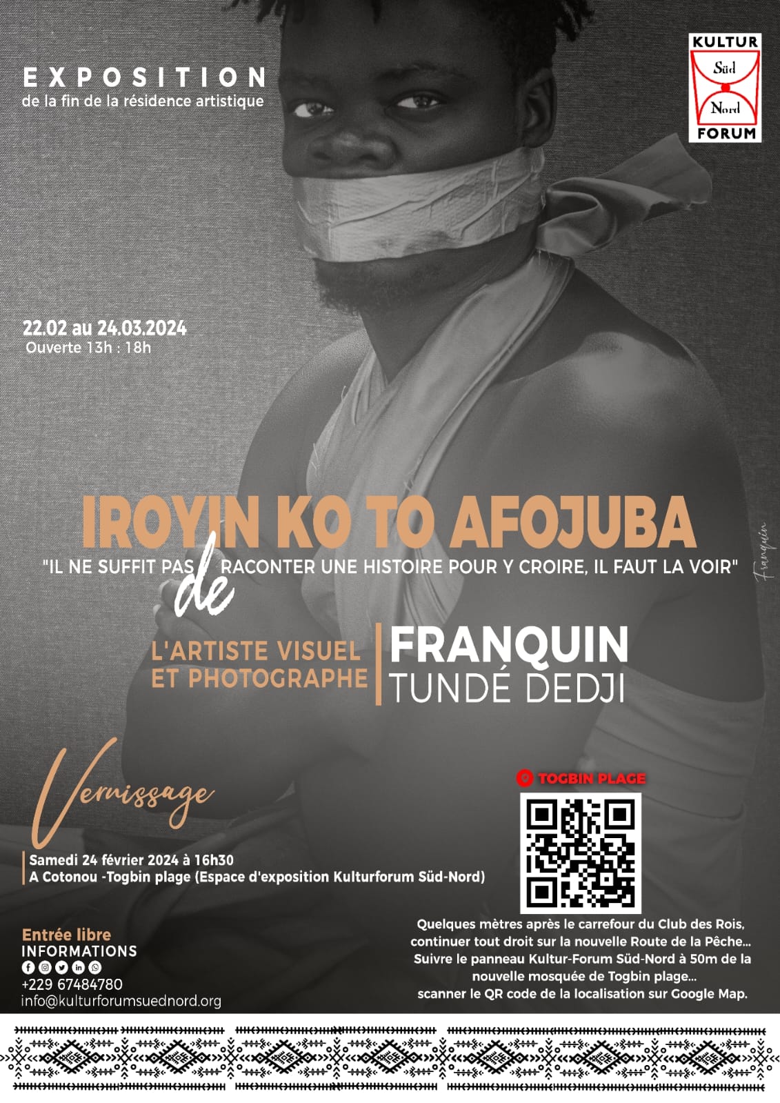 Kulturforum Süd-Nord à Togbin : L’artiste visuel photographe Franquin Dedji en exposition dès ce 24 février