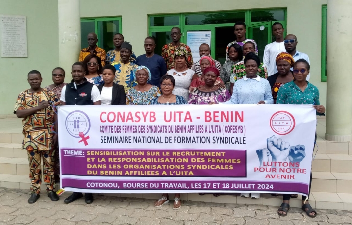 Recrutement et Responsabilisation des femmes dans les organisations syndicales du Benin affiliées à l&rsquo;Uita : Le COFESYB/UITA sensibilise et forme les travailleurs et travailleuses des syndicats affiliés