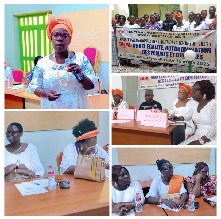 JIF 2025 : Le CONAFETRA/CSA-BÉNIN pour l’égalité et l’autonomisation des femmes  (Un bilan et des perspectives pour les droits des travailleuses)