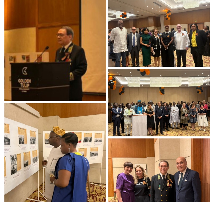 80e anniversaire de la fin de la Seconde Guerre mondiale / Jour de la Victoire :  S.E.M. Igor Evdokimov et son équipe célèbrent le devoir de mémoire à Cotonou