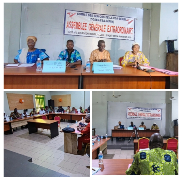 Assemblée extraordinaire :  Les Seniors de la CSA-Bénin tracent leur nouvel horizon