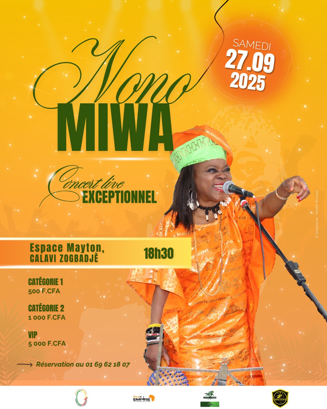 Soirée musicale à Calavi : Nono Miwa en concert live ce samedi à l’Espace Mayton