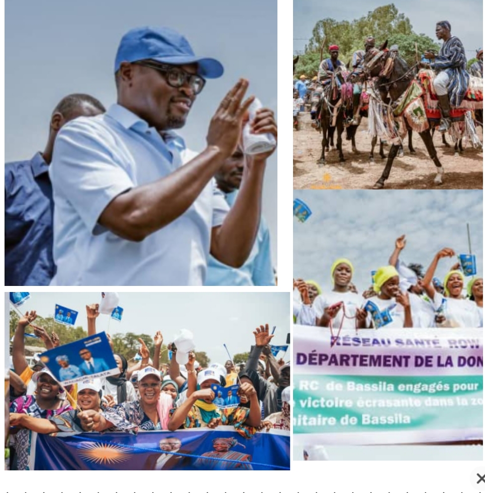 Présidentielle 2026: Forte mobilisation autour du ticket Wadagni–Talata dans la Donga Le duo séduit le nord du Bénin Djougou et Bassila en liesse pour la vague bleue de Wadagni