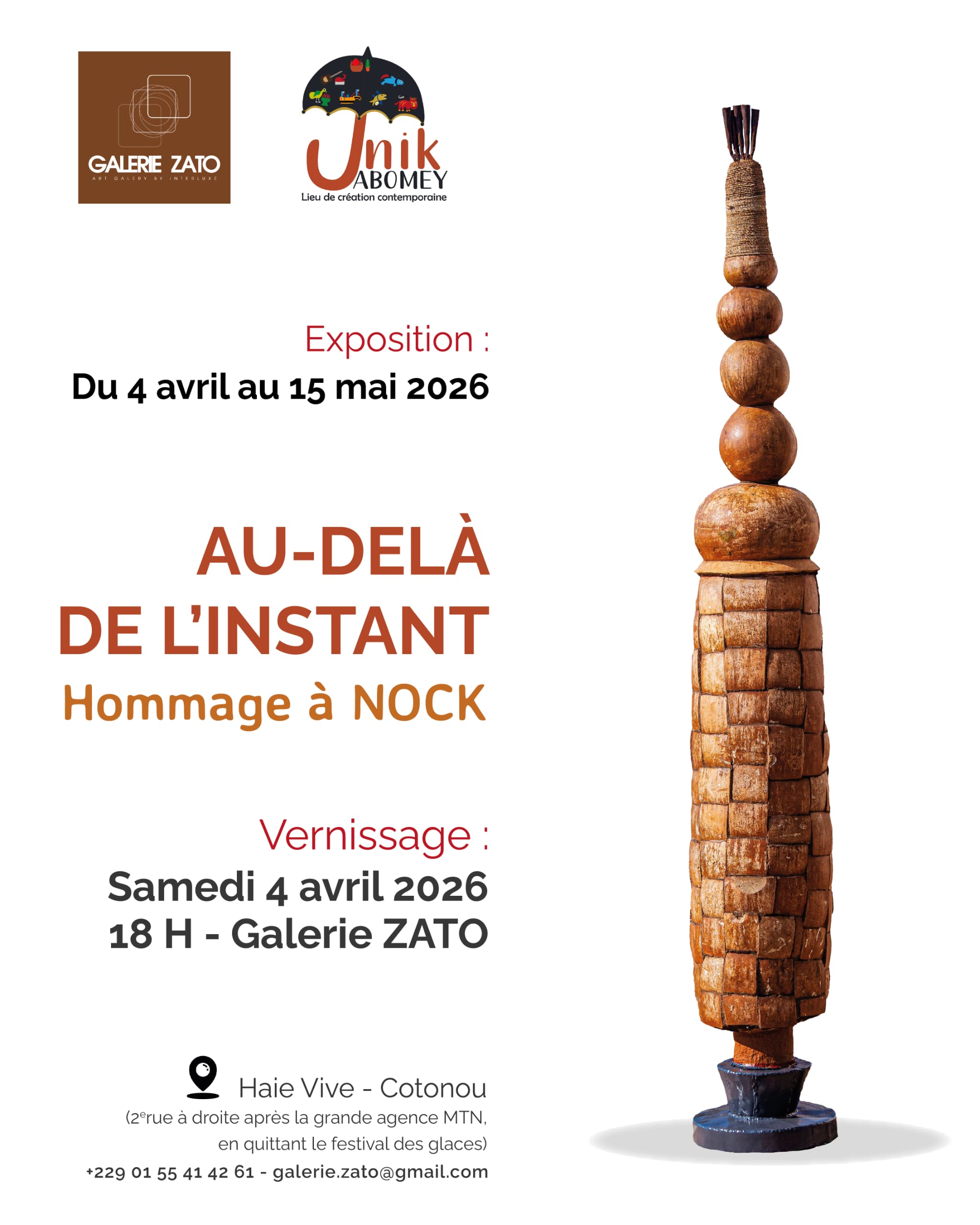 « AU-DELÀ DE L’INSTANT » dès ce 04 avril à la Galerie Zato de Cotonou :  Une immersion vibrante dans l’héritage de l&rsquo;artiste NOCK