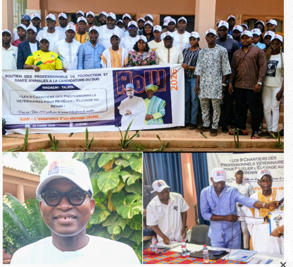 Présidentielle 2026 : Les professionnels de la production et de la santé animales apportent leur soutien à Romuald Wadagni  – Dr Christian Dovonou, président du Conseil national de l’Ordre des médecins vétérinaires du Bénin appelle à un engagement inédit des professionnels….