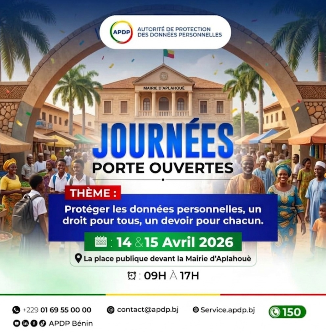 Protection des données personnelles : L’APDP ouvre ses portes au public à Aplahoué du 10 au 12 avril 2026